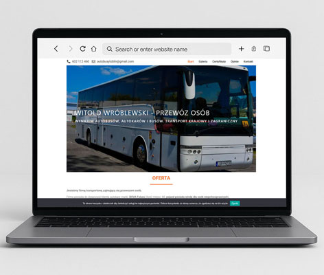 Strona firmy przewozowej