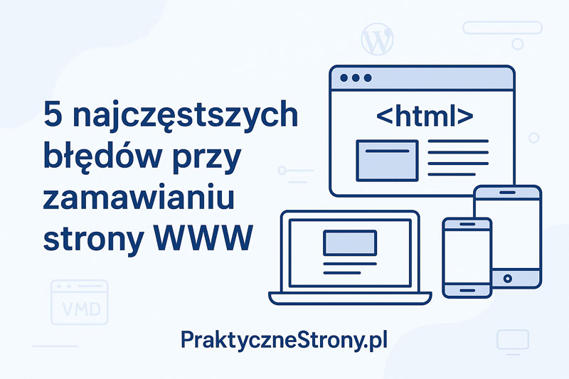 5 najczęstszych błędów przy zamawianiu strony WWW